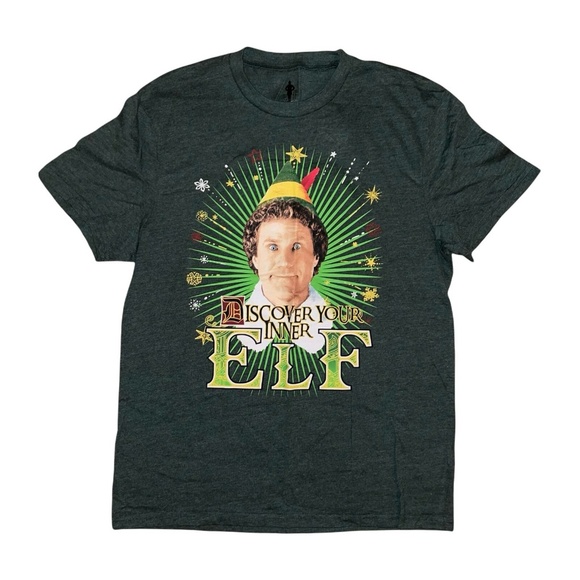 Elf Mens 2-Piece Dark Green & Red Christmas Holiday Pajama Set Medium - Picture 5 of 6